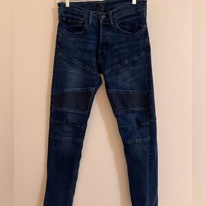 POLO RL MOTO BUTTON FLY JEANS WHISKERED SULLIVAN MEN'S 30 X 32